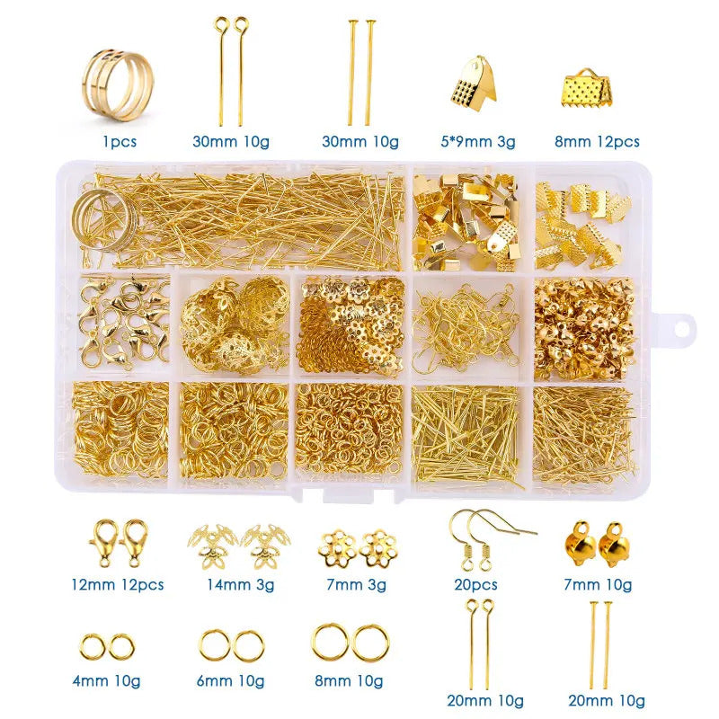 Jewelry Findings Set Jewelry Making Kit Jewelry Findings Starter Kit with Repair Tools for Jewelry Beading Making Supplies DIY