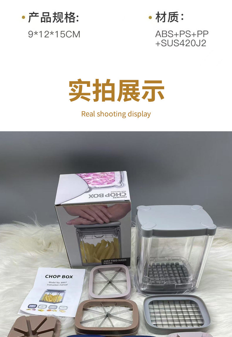 French Fry Cutter Radish Cucumber Dicer Household Multi-Functional Vegetable Cutter Tomato Apple Divider