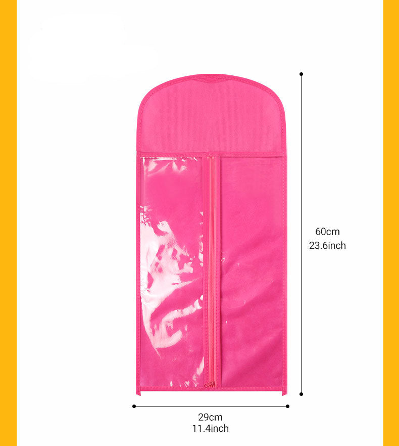 Cross-Border Foreign Trade Non-Woven Wig Storage Dustproof Cover Bag Transparent PVC Wig Hanging Display Storage Rack