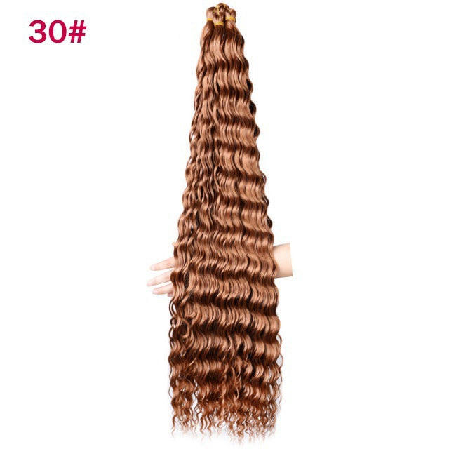 Foreign Trade Wig Crochet Hair Chemical Fiber Hair Bundle Deep Wave Twist Hair Cross-Border Ladies Dreadlocks Woven