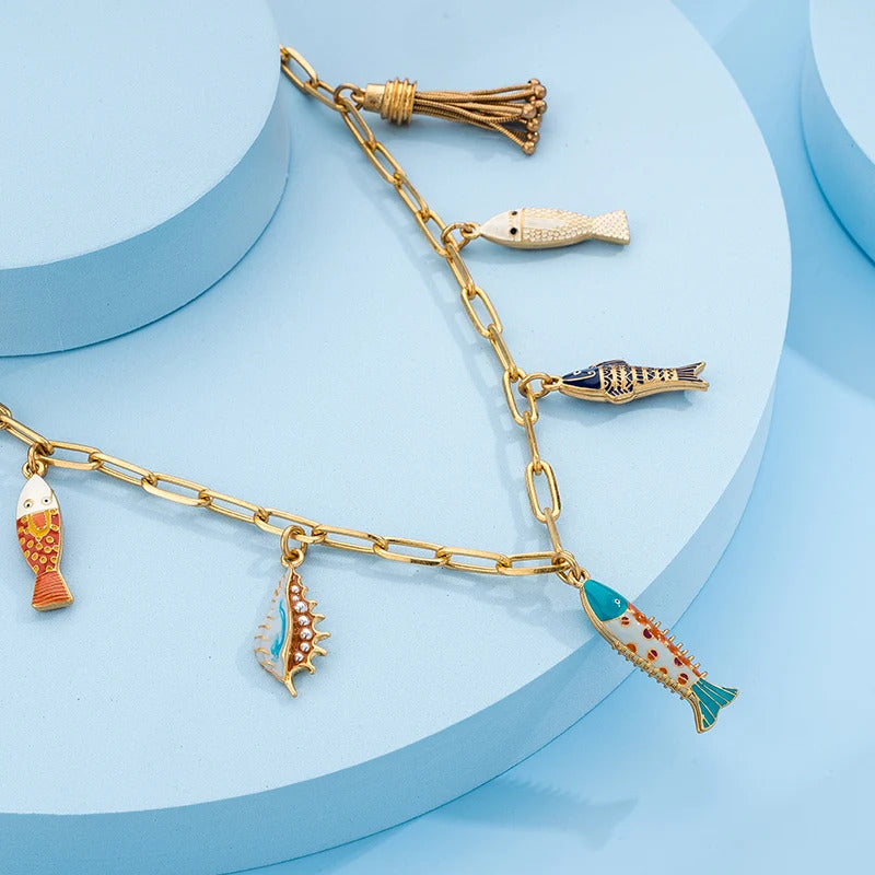 red Pepper Necklaces for Women Multilayer Collar Chain Verse Christian Jewelry 18K Gold Choker Plated/Stainless