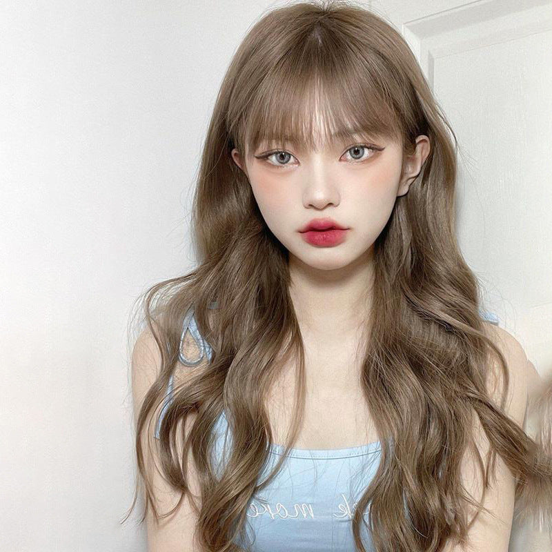 Pink Wig for Women Long Hair Natural Realistic Full Wig Lolita Long Curly Hair Big Waves Fashion Sweet Wig