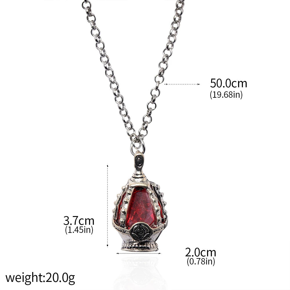 Anime Puella Magi Madoka Magica Soul Gem Necklace Crystal Pendant Ring Cosplay Costumes Lovers Jewelry Set Accessoies Prop