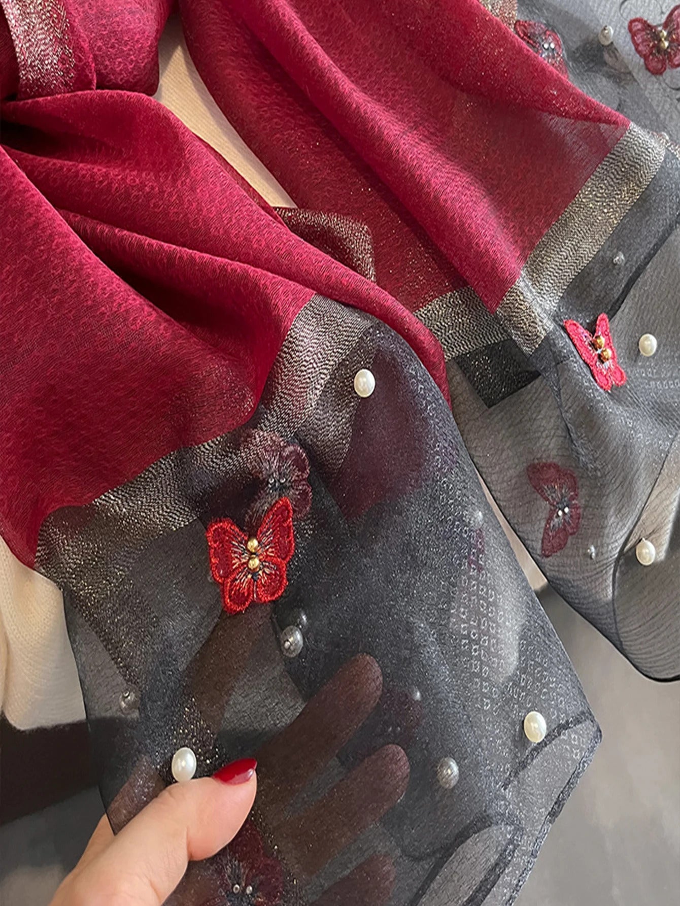 Fashion Floral Design Embroidery Silk Scarf Women Hijab Female Foulard Pashmina Long Beach Stoles Shawl Wrap Scarves Bandana