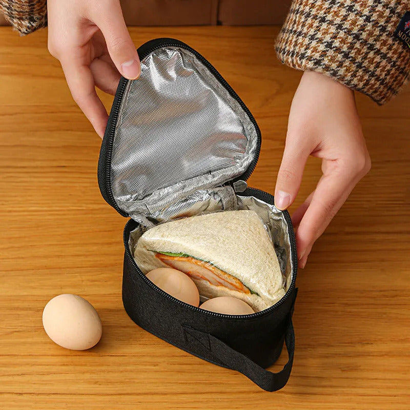 New Triangular Insulation Bag Mini Aluminum Foil Student Rice Ball Bag Cute Portable Lunch Box Outdoor Lunch Bag