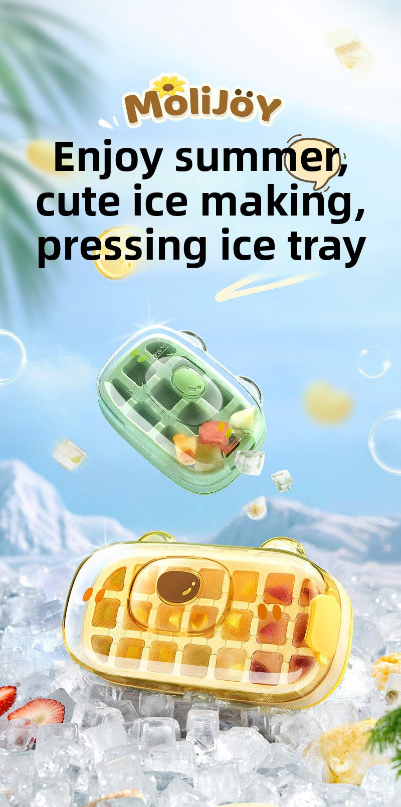 Ice Cube Mold Press Ice Cube Kettle Water Cup Household Food Grade Household Ice Box Frozen Ice Cube Storage Artifact