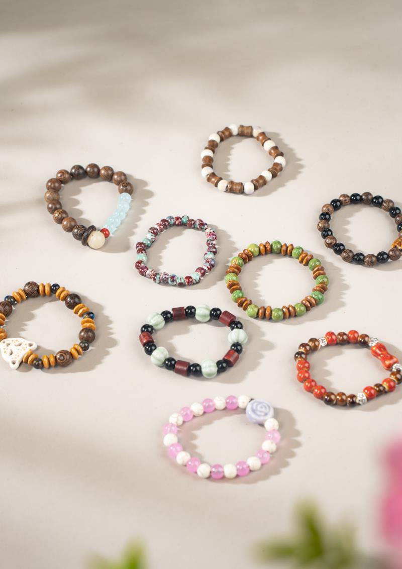 Jingdezhen Ceramic Jewelry Ethnic Style Simple Mixed Style Women's Gift Bracelet