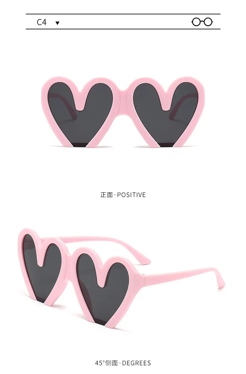 Love Birthday Party Sunglasses Woman Stage Performance Funny Sunglasses Hearts Sweet Fashion Travel Girls Sun Glasses gafas