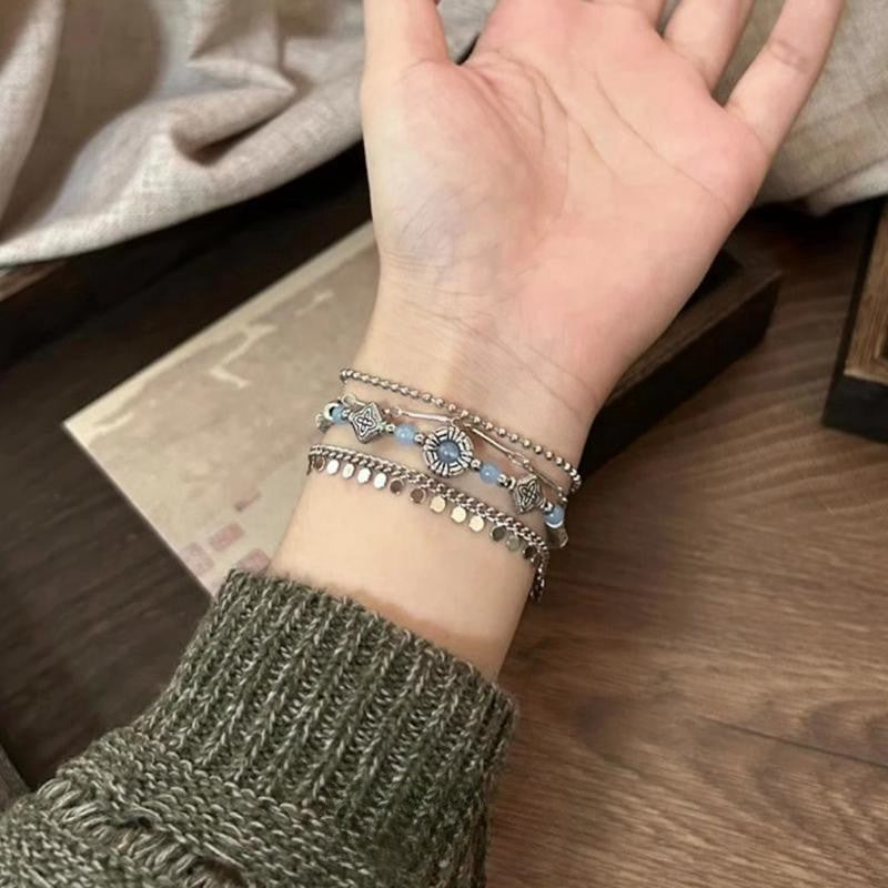 Exotic Miao Ethnic Style Multi-layer Bracelet for Girls 2025 New Cool High-end Ancient Style Unique Hand Jewelry