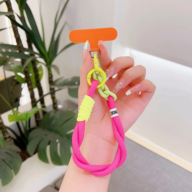 Nylong Mobile Phone Lanyard Universal Lanyards Phone Case Wrist Strap Anti-lost Hanging Lanyard Strap Portable Keychain