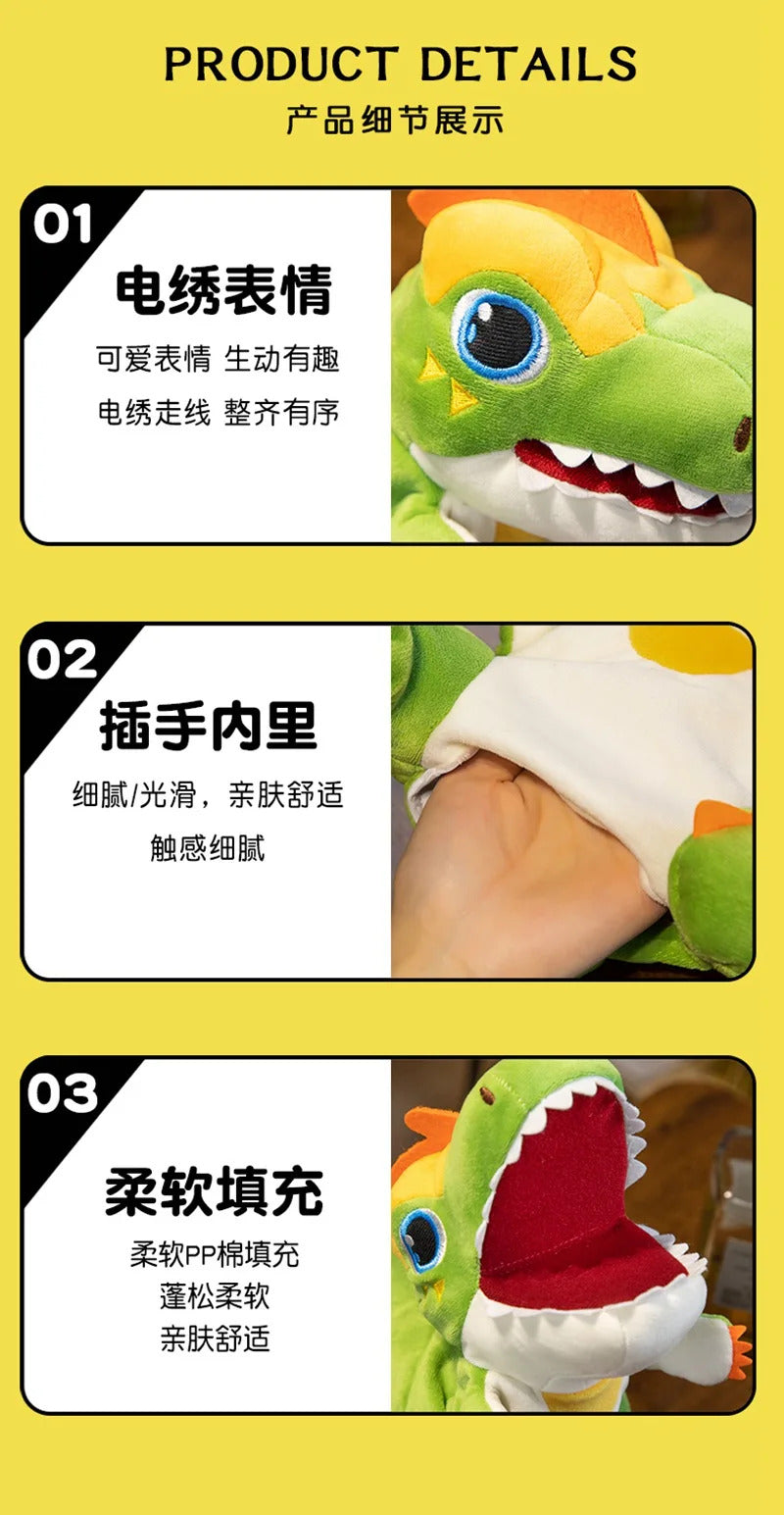 Stuffed Plush Dinosaur Toys Hand Finger Story Puppet Kawaii Dolls Educational Baby Toys Tyrannosaurus Rex Children Gift