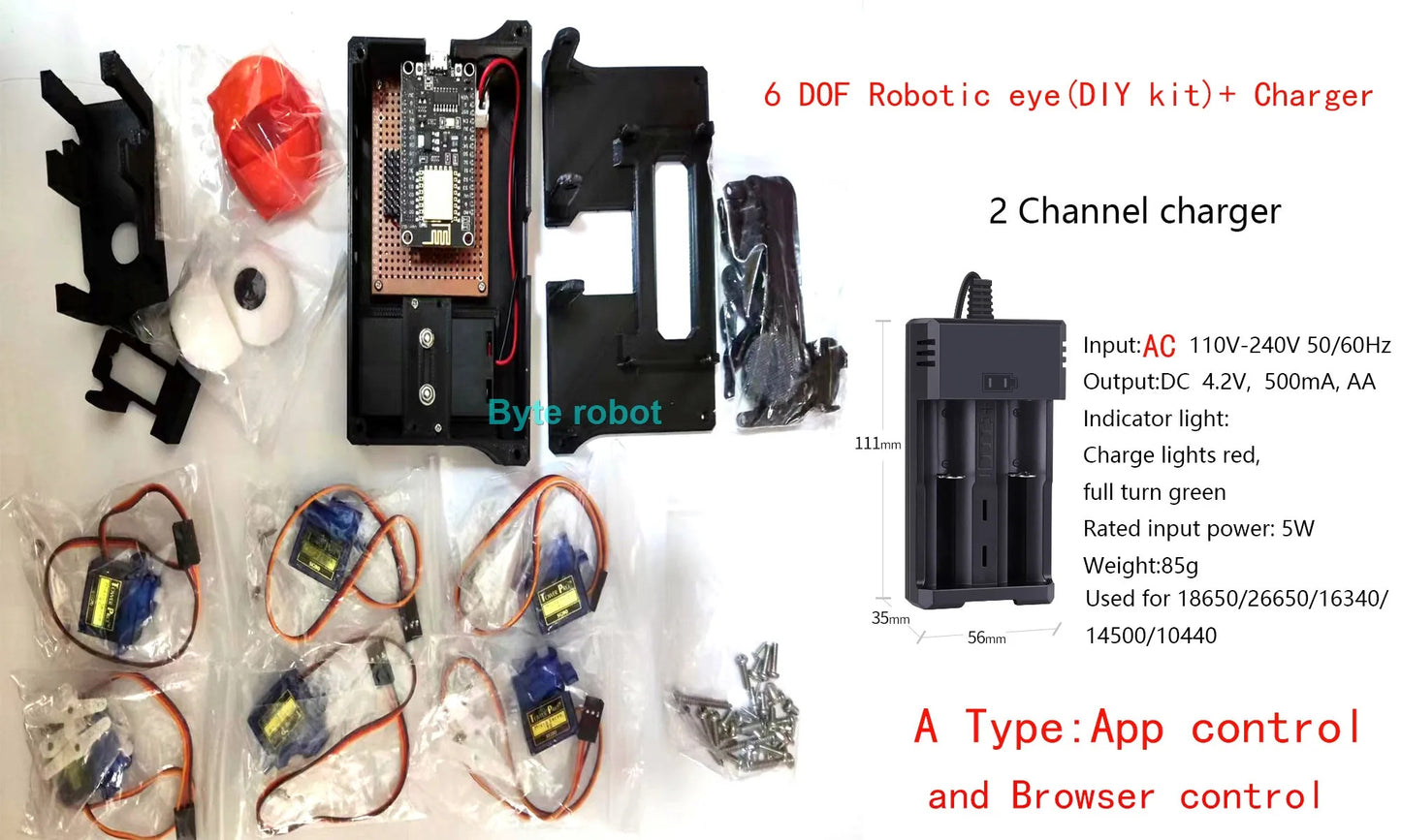 Esp8266 Bionic Robot Eyes Mechanical Robot Simulation Eyes for Arduino Robot DIY Kit Dynamic Wifi Remote Control Robot Starter