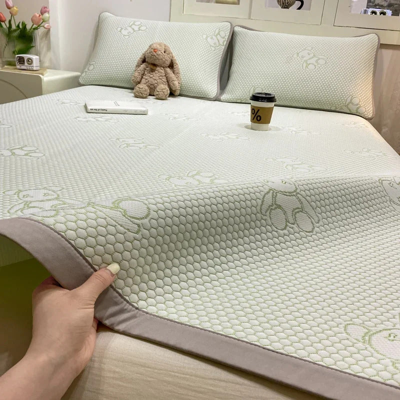 New Ice Bean Summer Mat for Bed  Air-Permeable Sleeping Naked Cooling Mat Adult Child Coolness Soft Bed Mat Cool Down Bed Pad