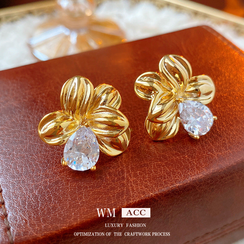 Vintage Earrings Fashion Versatile Ear Jewelry Niche Light Luxury High-end Accessories