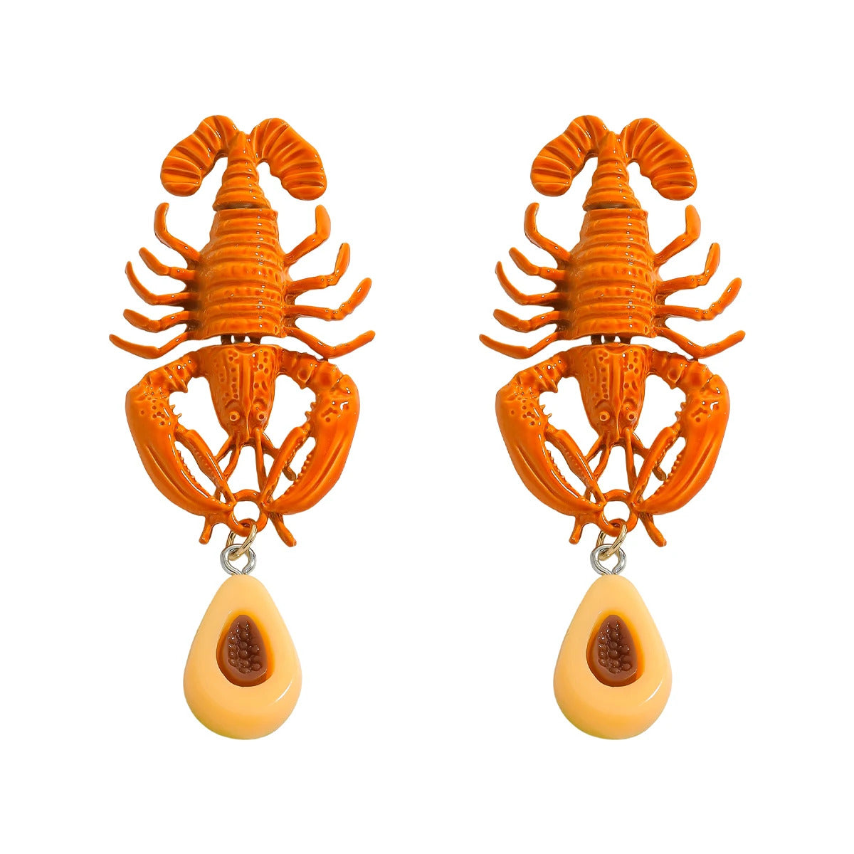 2025 New Design Fashion Enamel Crab Drop Earrings For Women Summer Vacation Beach Sea Animal Jewelry Cute And Fun Accessories