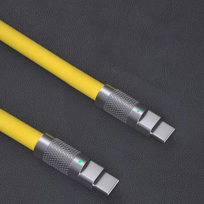 120w 6a Super Fast Charge PD Type C Liquid Silicone Cable Quick Charge 1M 2M Usb Cable Usb C to C Charger Cable