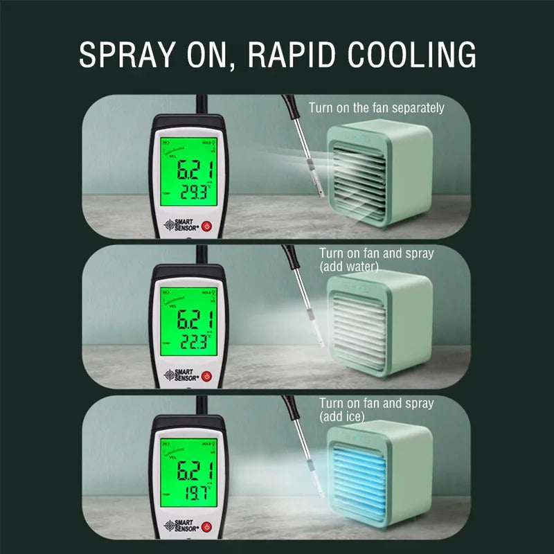 New USB Fan Mini 3 Gear Air Conditioner Cooler Fan Household Small Air Cooler Portable Humidifier for Home Office Desktop Fan