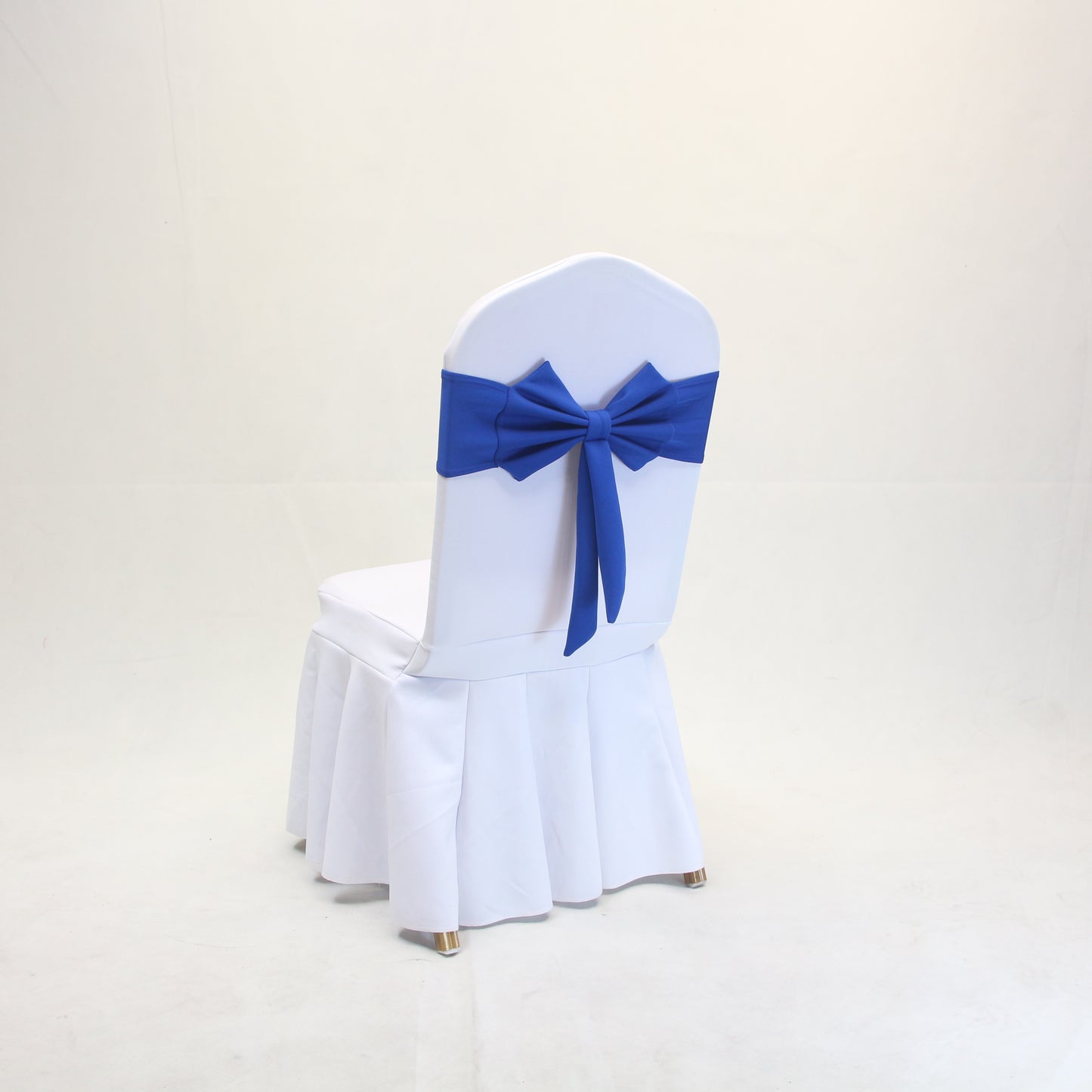 V45O Banquet Elastic Chair Cover No Tie Bowknot Chair Back Flower Decoration Wedding Hotel VIP Stool Strap