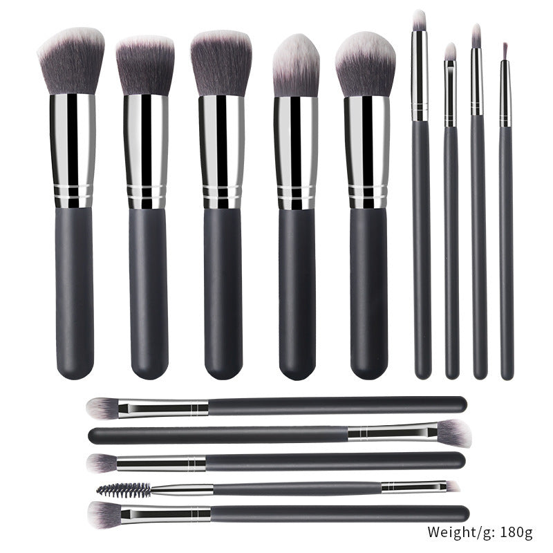 Amazon Hot-Selling Amazon 14-Piece Makeup Brush Set Loose Powder Foundation Brush Soft Bristle Brush Cangzhou In-Stock Wholesale