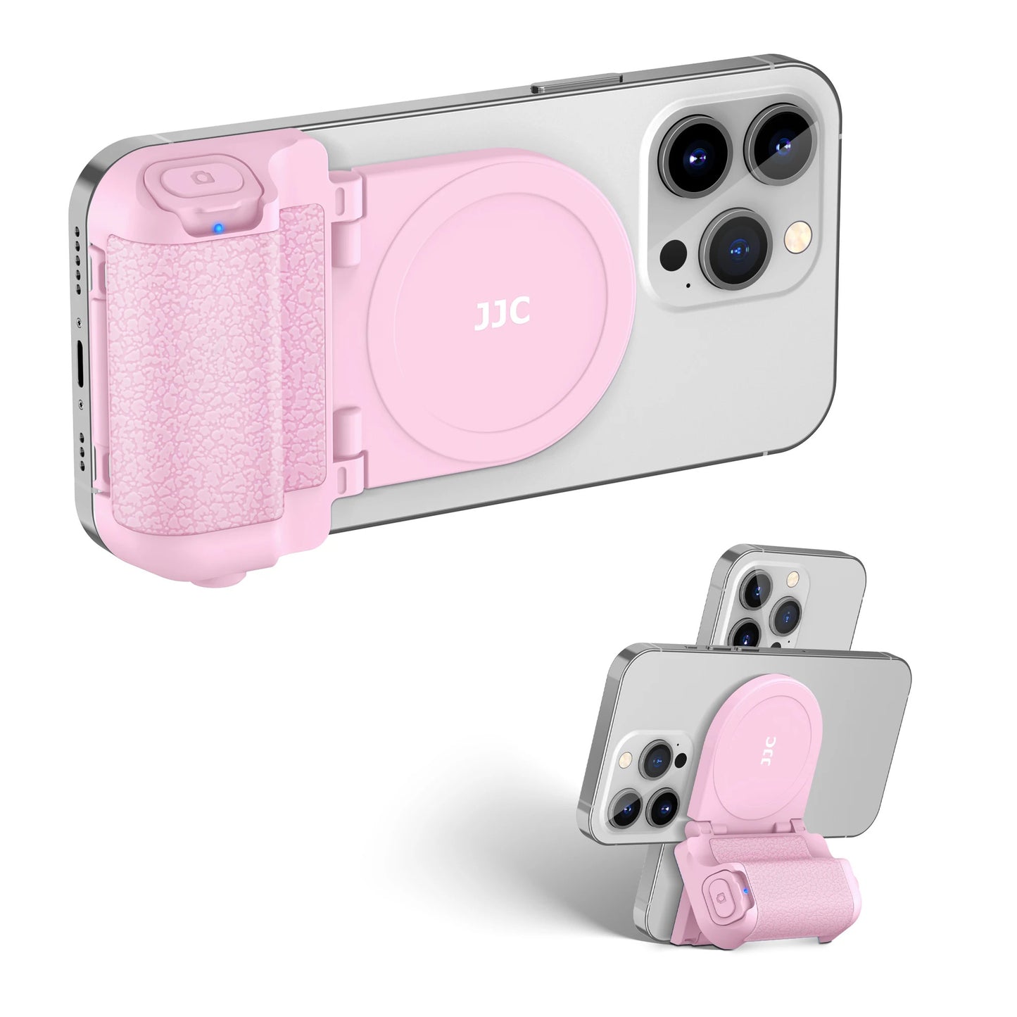 JJC Magnetic Phone Grip Selfie Photo Bracket With Wireless Remote Control 1/4" Screw Phone Mount For iPhone 16 15 14 13 series
