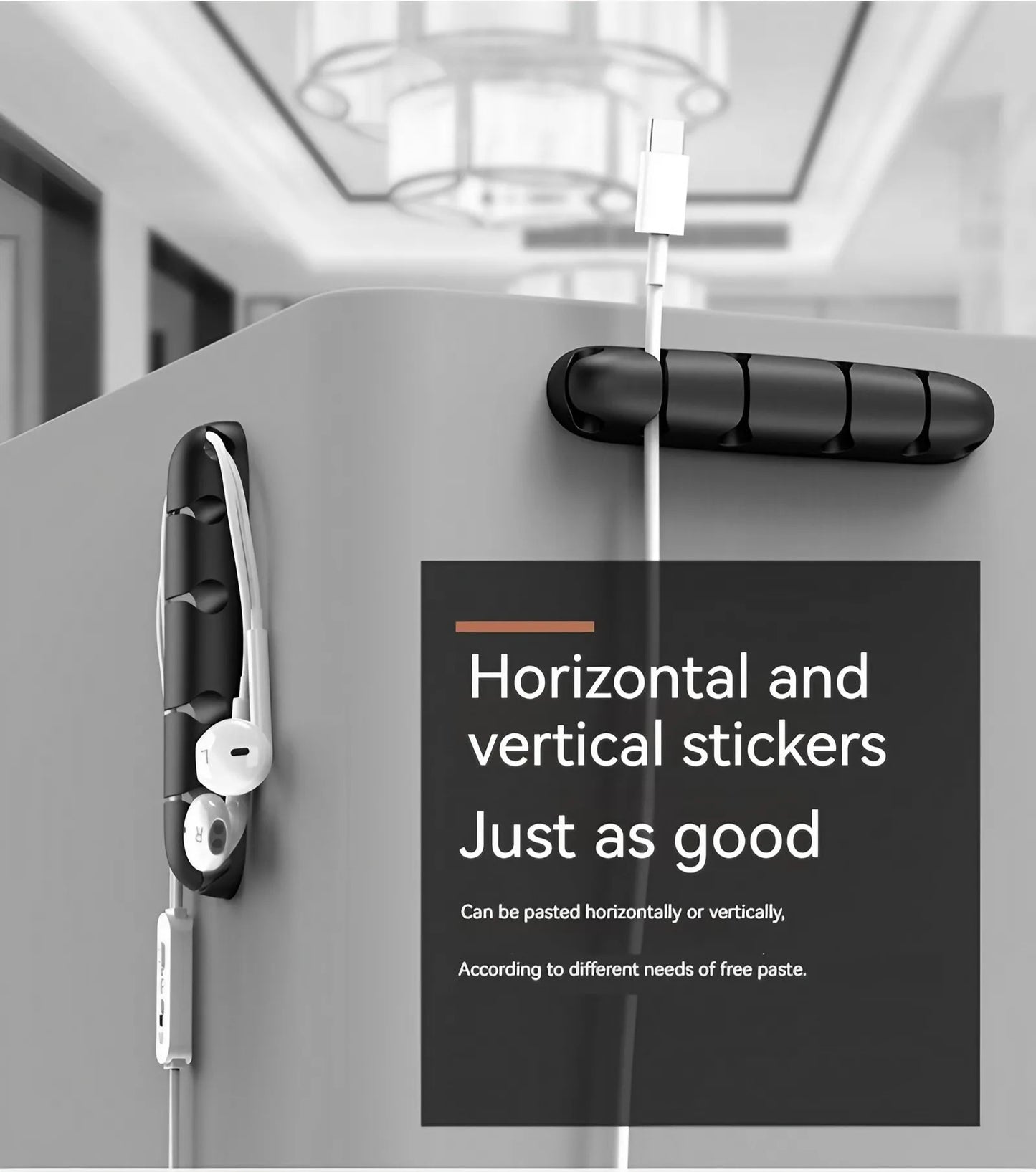 Cable Organizer Feel Free To Stick Multi-function Desktop USB Cable Organizer Wire Winder Silicone Tie Fixer Wire Management