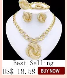 Africal Gold Color Big Jewelry Set Hollow Out Design Necklace Bracelet Earring Ring For Women Bridal Wedding Jewellery Gift