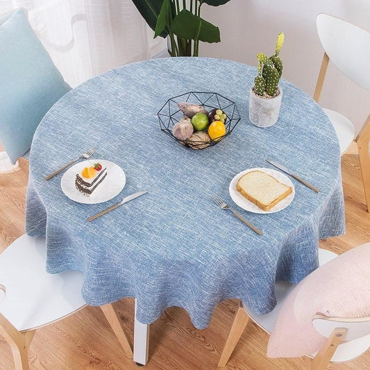 .. Simple Restaurant Fresh Creative Dining Table Simple Chinese round Tablecloth Fabric round Household Plain Stool