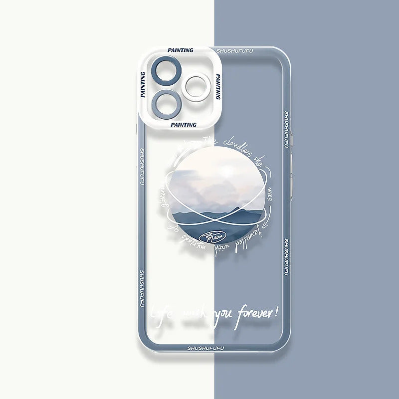 Creative Starry Sky Sunset Case For Samsung Galaxy S24 S23 S22 Ultra S21 S20 FE Note 20 10 Plus A15 A25 A35 A55 Silicone Funda