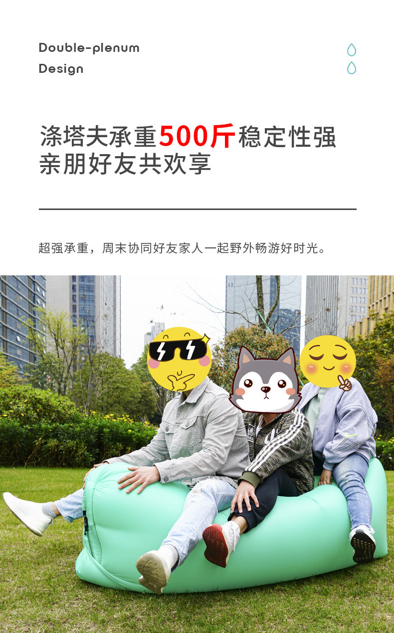 Manufacturer Pillow Style Inflatable Sofa In Stock Outdoor Portable Lazy Air Sofa Foldable Inflatable Bed Sleeping Bag