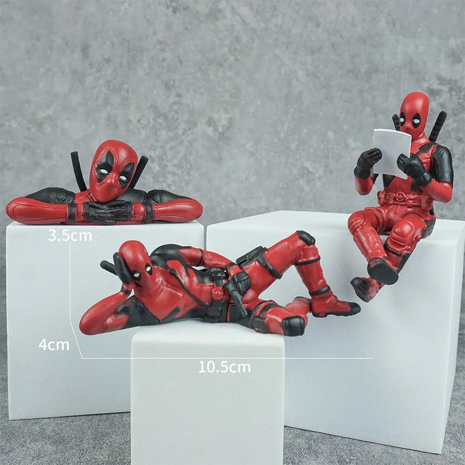 6 Desk Decoration Deadpool Car Home Office Marvel 8cm X-MAN Funny Cute Figure Model Toys