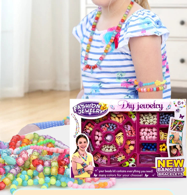 DIY Handmade Beaded Children's Toys Creative Loose Spacer Beads Making Bracelet Necklace 24 Grid Girl Jewelry Set Girl Toy Gift