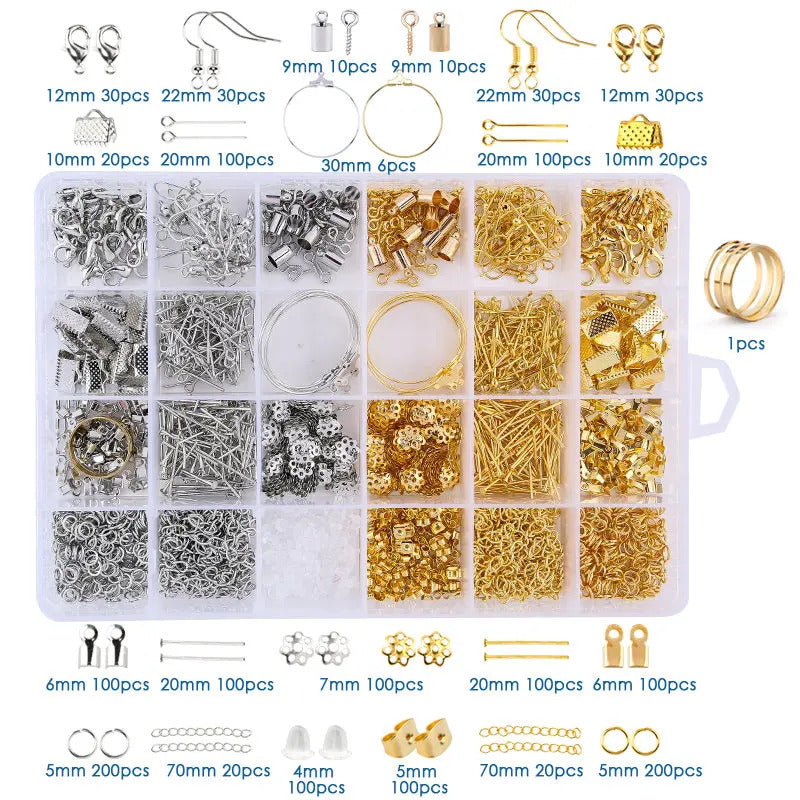 Jewelry Findings Set Jewelry Making Kit Jewelry Findings Starter Kit with Repair Tools for Jewelry Beading Making Supplies DIY