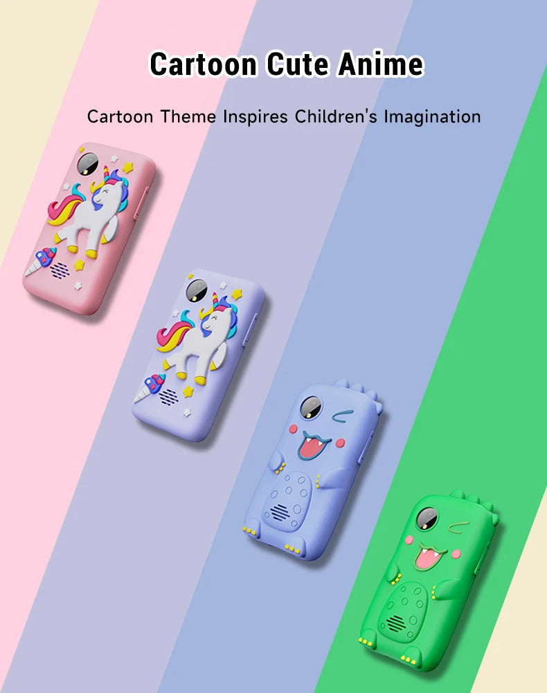 Baby Phone Toys Smart Phone Camera Toys Cartoon Musical Mini  Cellphone Learning Toy Silicone cover Toy Kids Digital Camera Gift
