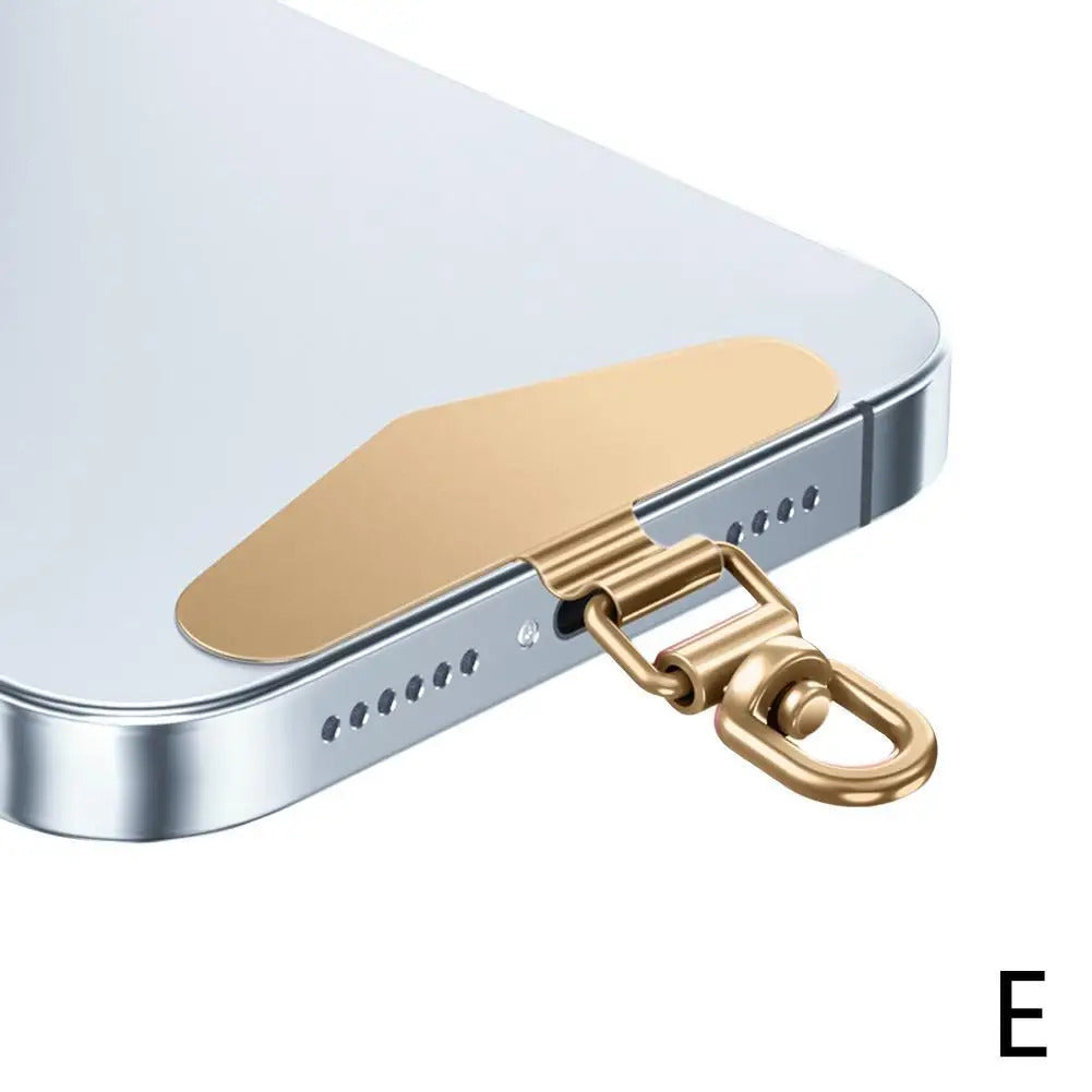 Upgrated 360 Rotatable Steel Phone Tether Tab Metal Patch Gasket Cellphone Lanyard Safety Connecter Piece New