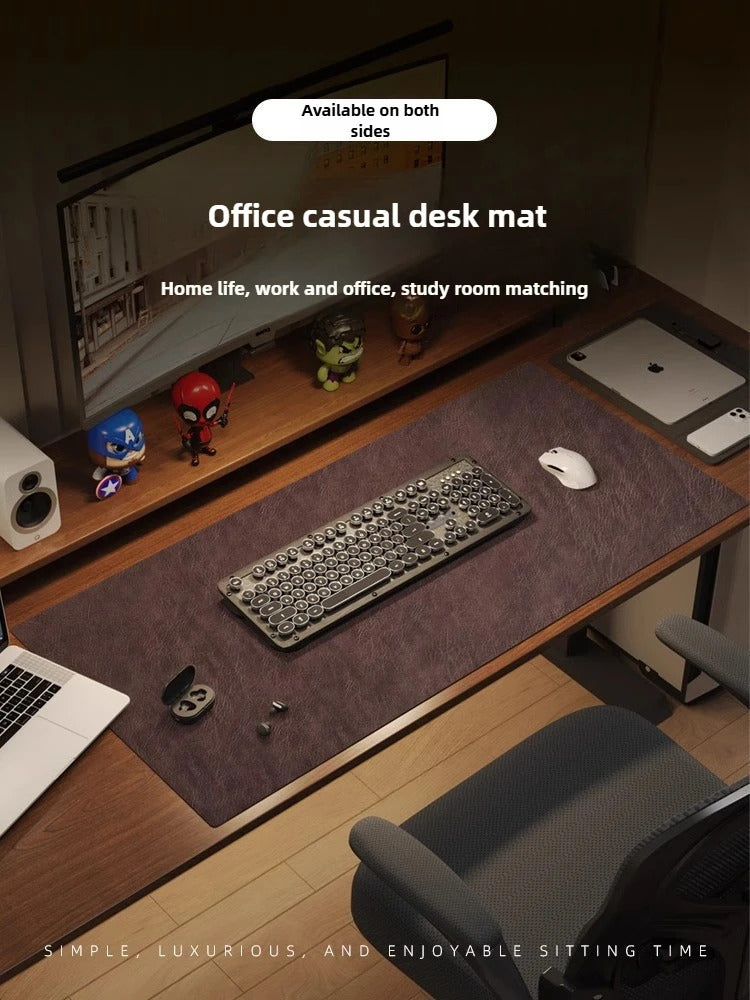 Retro Mousepad Mouse Pad Large Waterproof Non-slip PU Suede Desk Mat Computer Keyboard Desk Pad Mouse Mats Gaming Accessories