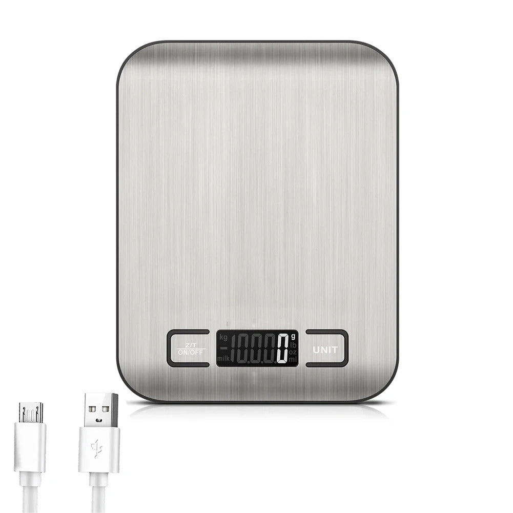 5Kg Kitchen Digital Scale Stainless Steel Mini Precision Weight Scale 0.1g Portable Weights Scale Cooking Baking Measuring Tools