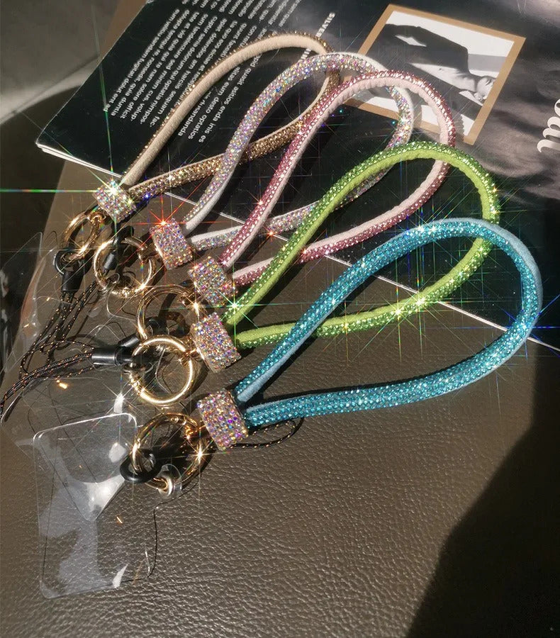 For Cell phone lanyard pendant phone strap Keychain on the phone Wrist chain luxury rhinestone pendant chain diamond bracelet