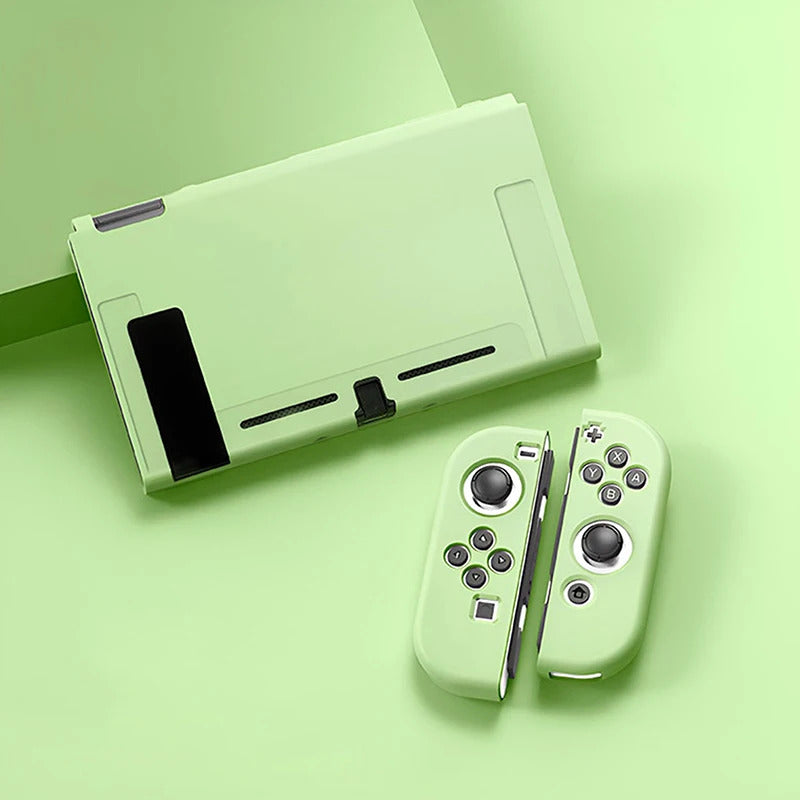 Protective Case Compatible With  Switch OLED Console And Joy-Cons, Switch Can Be Inserted In Dock With Shell