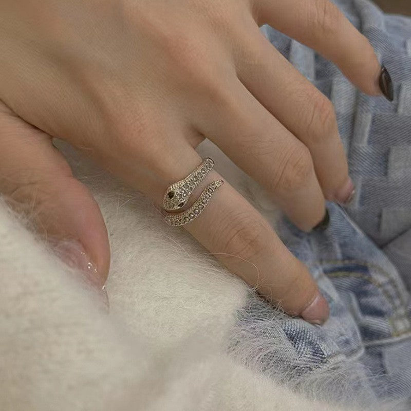 Sand Gold Opening Adjustable Frosted Ring Women's Fashion Sweet Light Luxury Niche Exquisite Ring Ancient Design