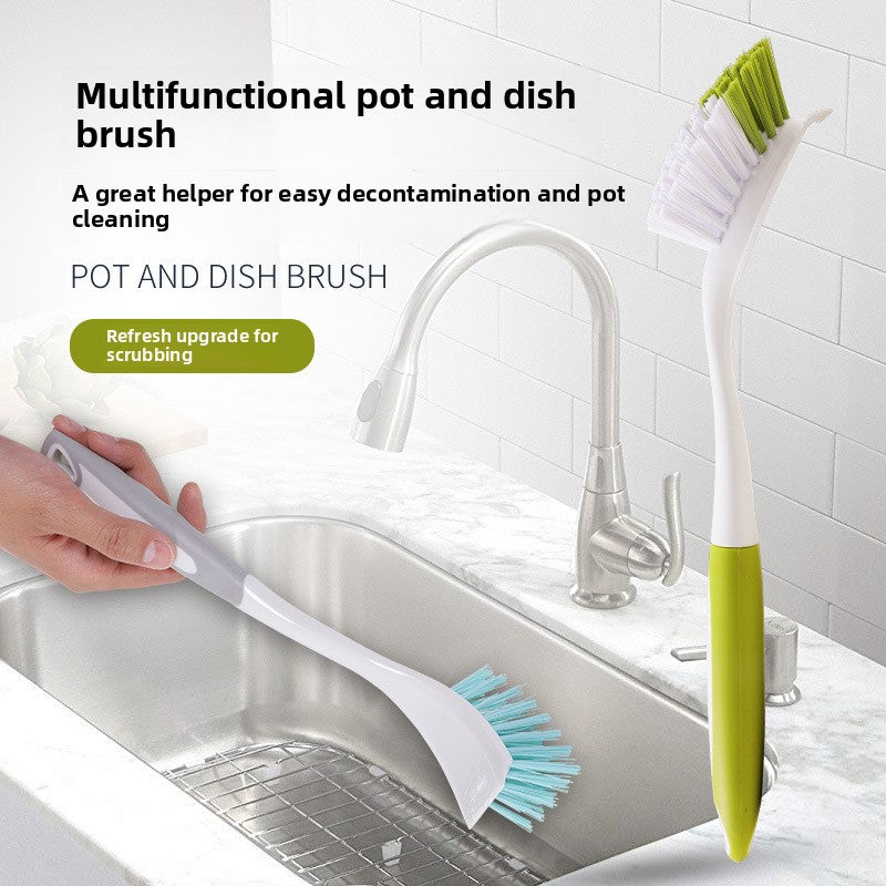 Washer Brush Plastic Multifunctional Kitchen Gap Cleaning Long Handle Brush Dishwashing Brush Pan Brush