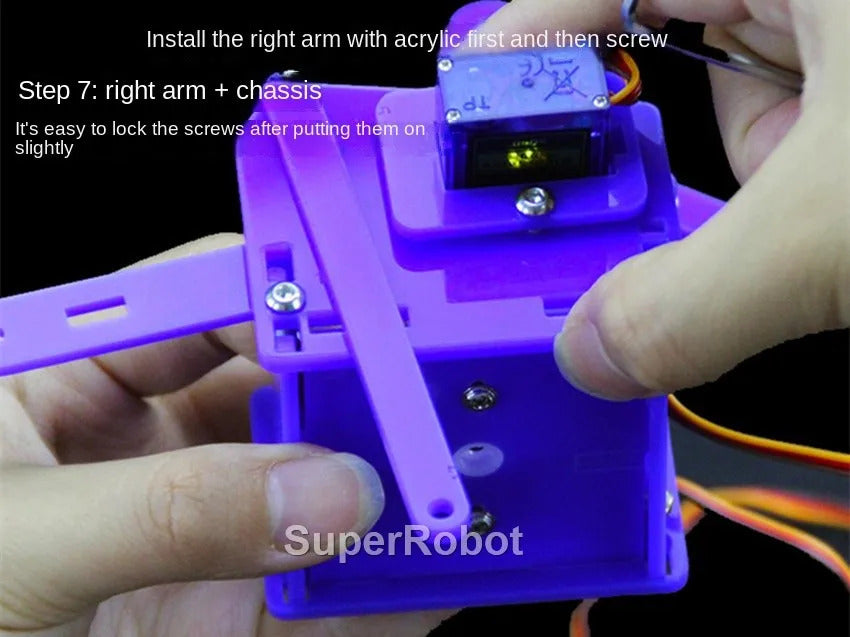 SG90 4 Dof Unassembly Acrylic Mechanical Robot Manipulator Claw For Arduino Robot Arm DIY Kit UNO Programmable Robot Starter Kit