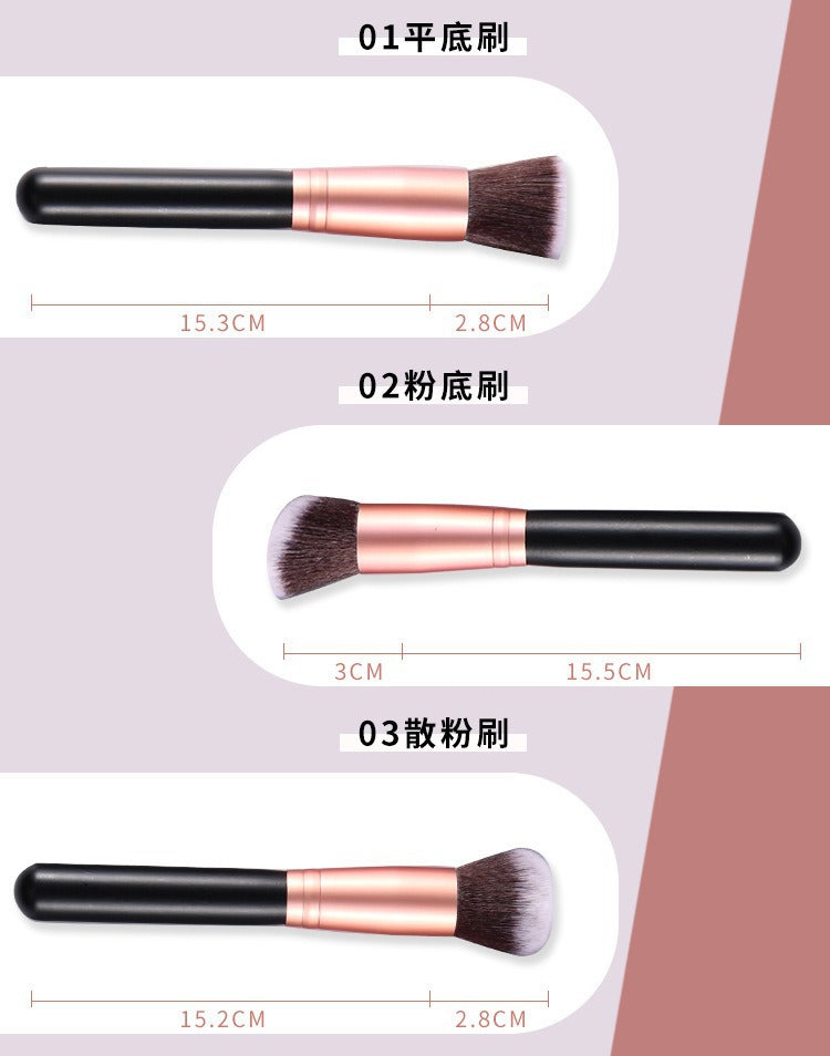 Amazon Hot-Selling Amazon 14-Piece Makeup Brush Set Loose Powder Foundation Brush Soft Bristle Brush Cangzhou In-Stock Wholesale