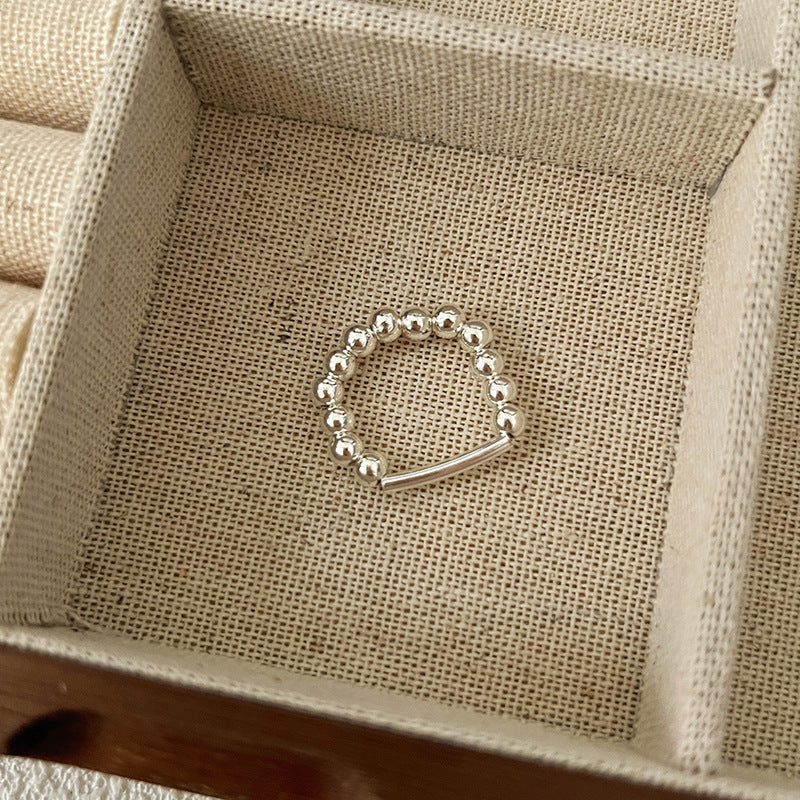 Dopamine Ring for Women, Niche Design, Personalized Beaded Index Finger Ring, High-End Fashion, Colorful Cute Closed Ring