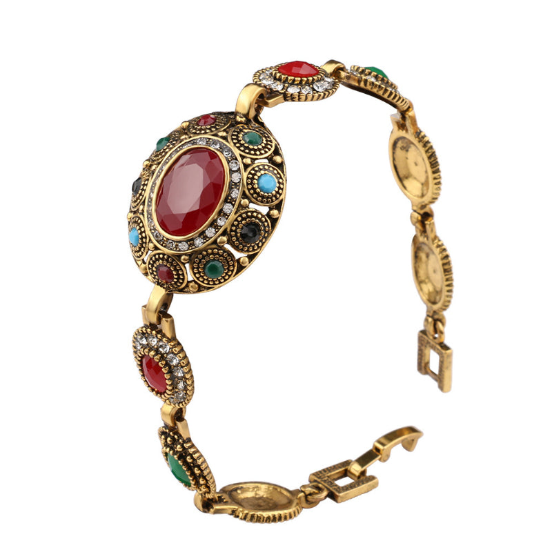 Vintage Bohemian Style Big Gems Women Fashion Bracelet