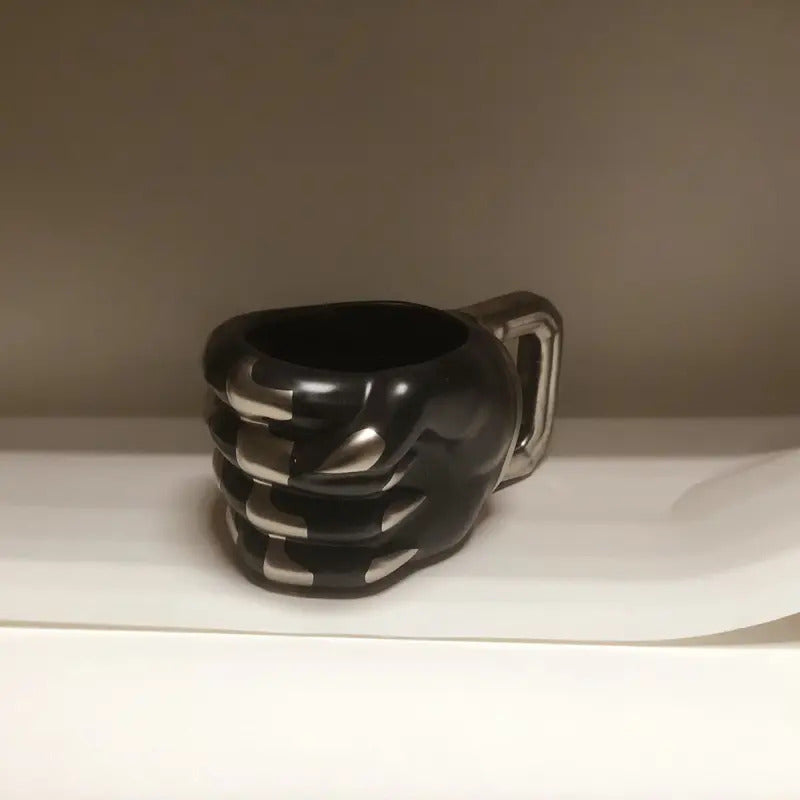 American creative household water cup large capacity black panther coffee cup ceramic cup for boys and girls birthday gifts