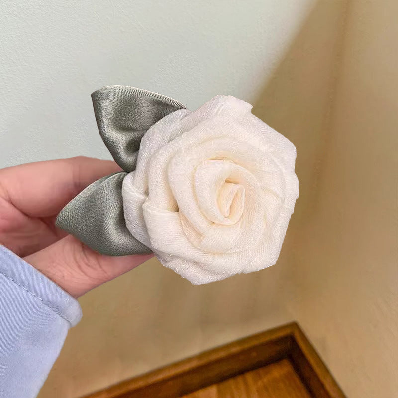 Vacation Organza Flower Hair Clip Travel Outing Hair Accessories Atmosphere Clip Duckbill Clip Hairpin Side Clip Hair Ornament