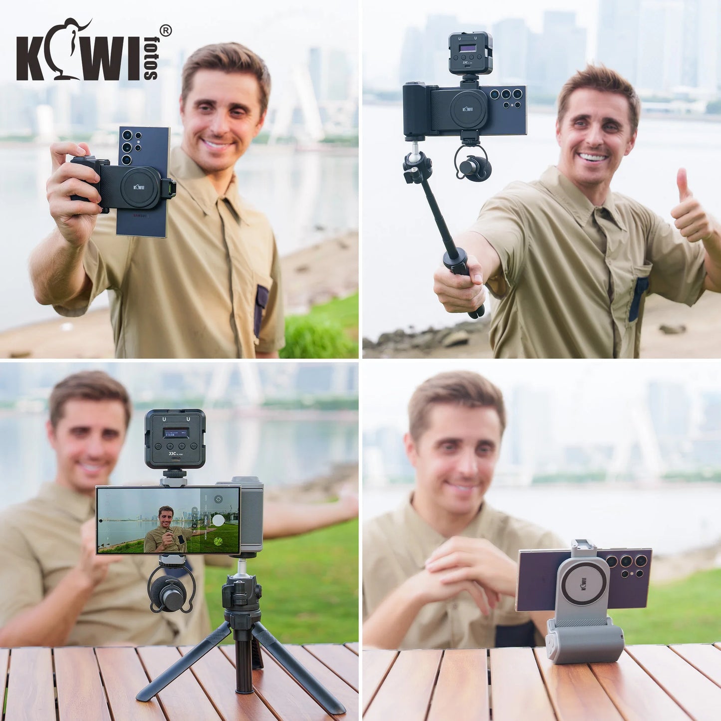 Magnetic Phone Camera Grip Handle with Zoom Funtion For Android Smartphone Magsafe Camera Handle Bluetooth Bracket for iPhone 16