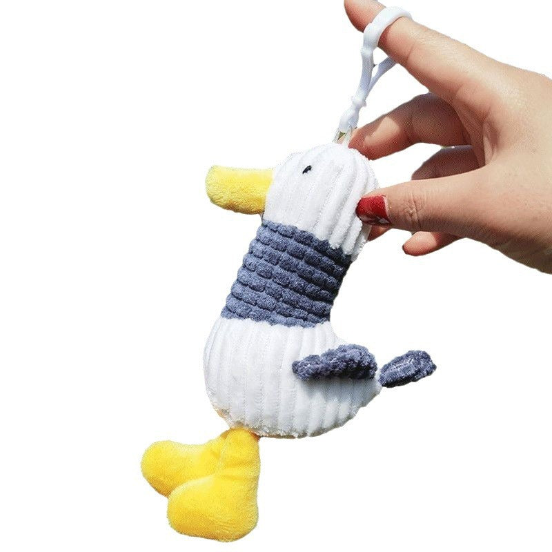 Cute Cheer Duck Pendant Creative Ugly Cute Struggling Duck Keychain Clothes Backpack Decoration Plush Toy Small Pendant