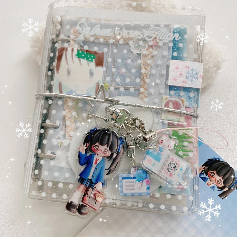 WAKAWAKA Charm Resin Acrylic  Phone Charm with Star Decal Book Phone Lanyard Keyring Keychain Wing Heart Phone Strap