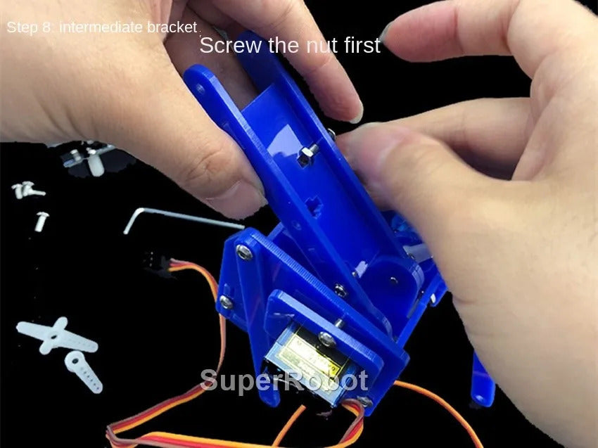 SG90 4 Dof Unassembly Acrylic Mechanical Robot Manipulator Claw For Arduino Robot Arm DIY Kit UNO Programmable Robot Starter Kit